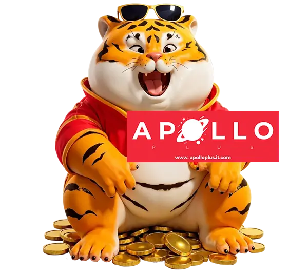 APOLLOPLUS สล็อตเว็บตรง มาสคอตเสือใส่เสื้อแดงถือโลโก้ สื่อถึงพลังและความมั่นใจ เล่นสนุกได้ทุกวัน โบนัสคุ้มค่า